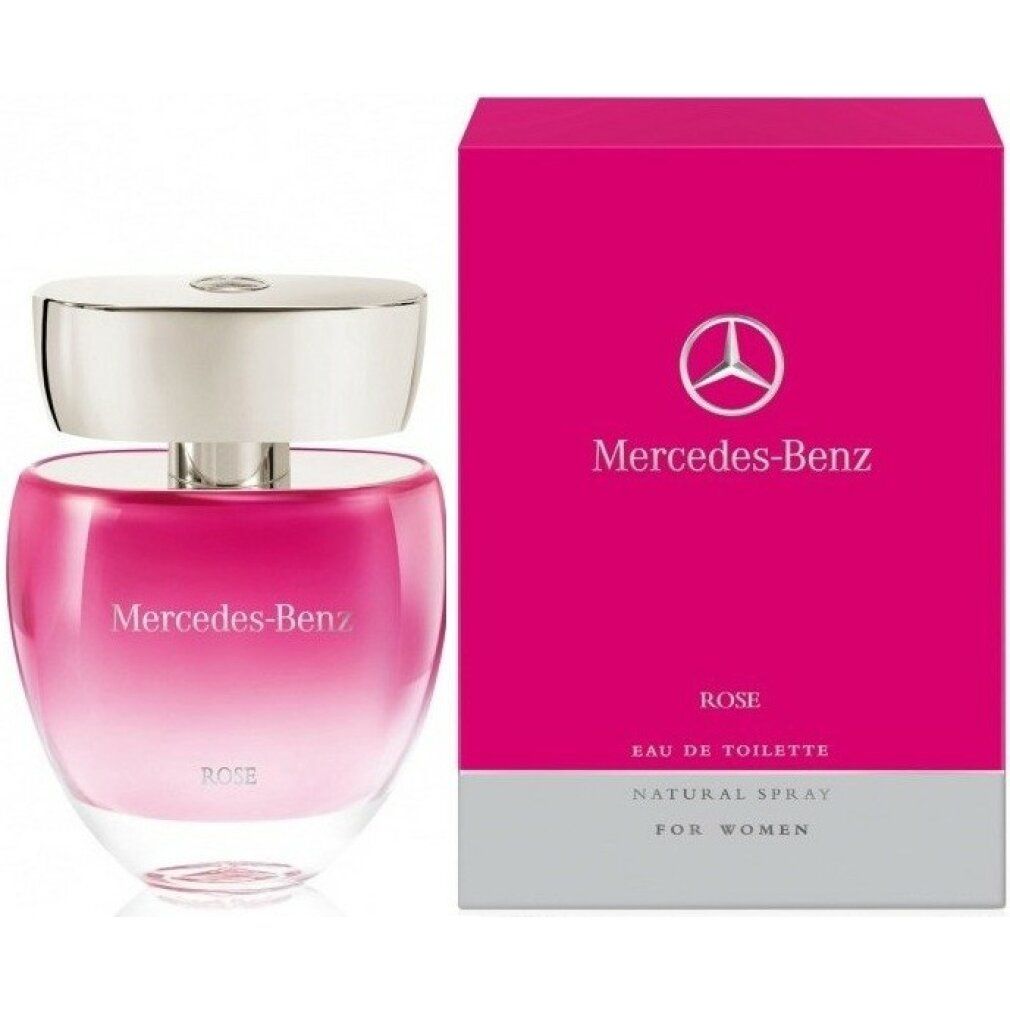 Parfümflakon und Verpackung. Flakon mit rosafarbenem Farbverlauf. Verpackung pink mit Logo und Schriftzug.