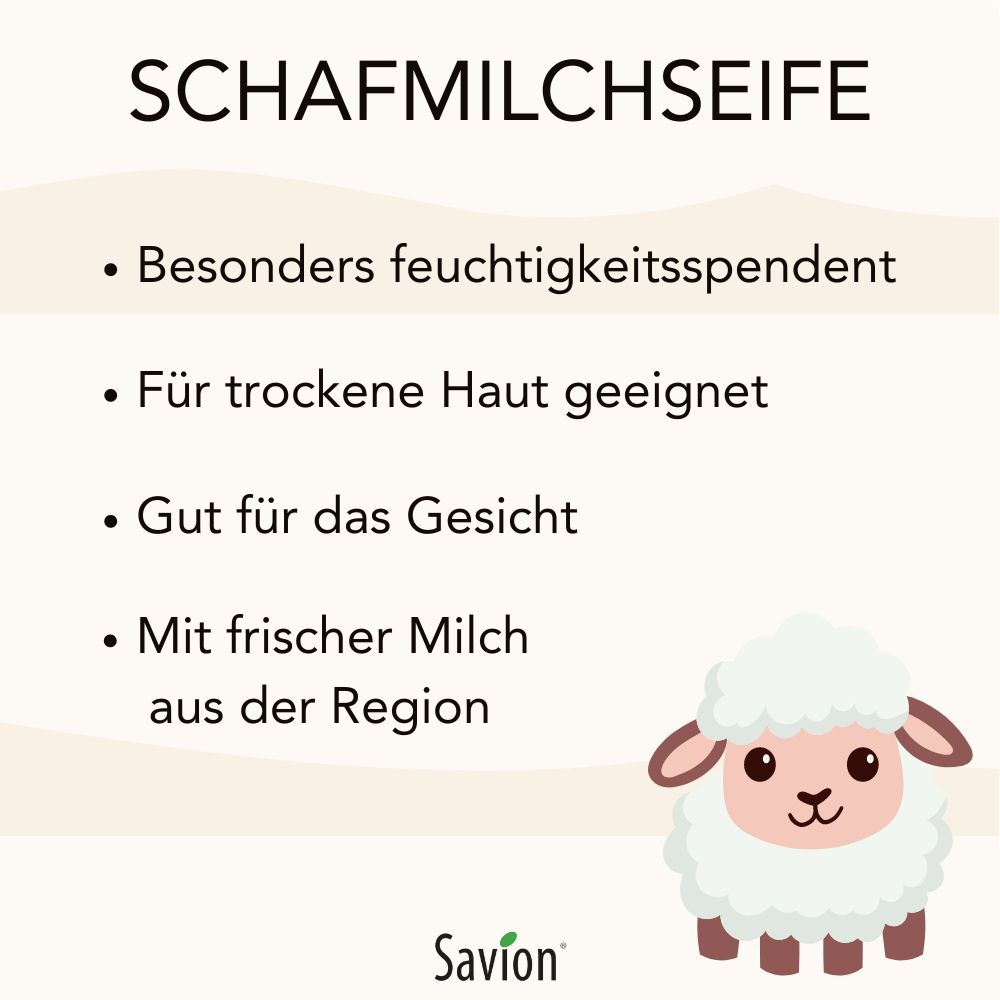 Savion Schafmilch Bio Körper- und Haarseifen 2er Set für empfindliche Kopfhaut
