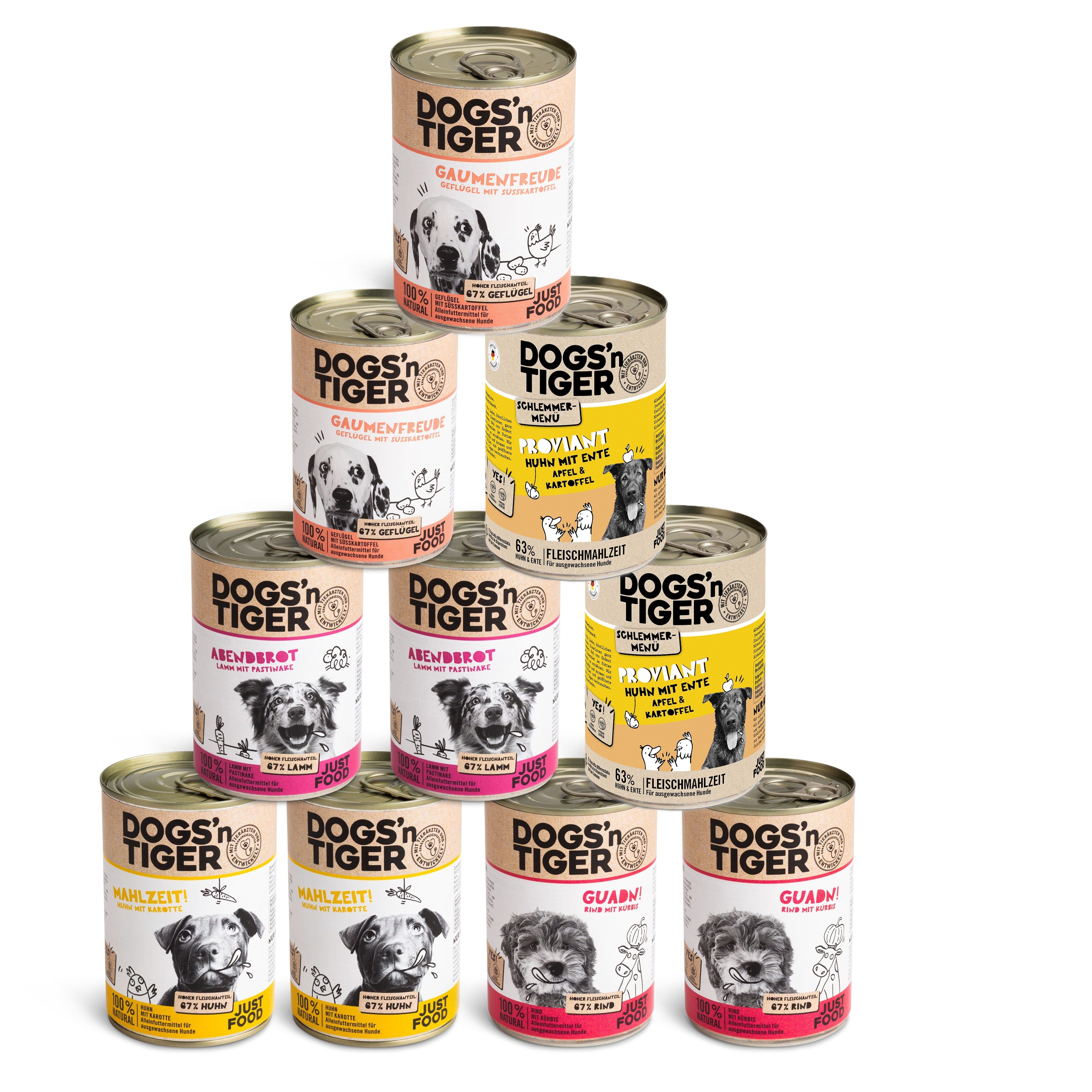 Dogs’n Tiger Adult Hundefutter, Mixpaket Top of the tops! Dogs