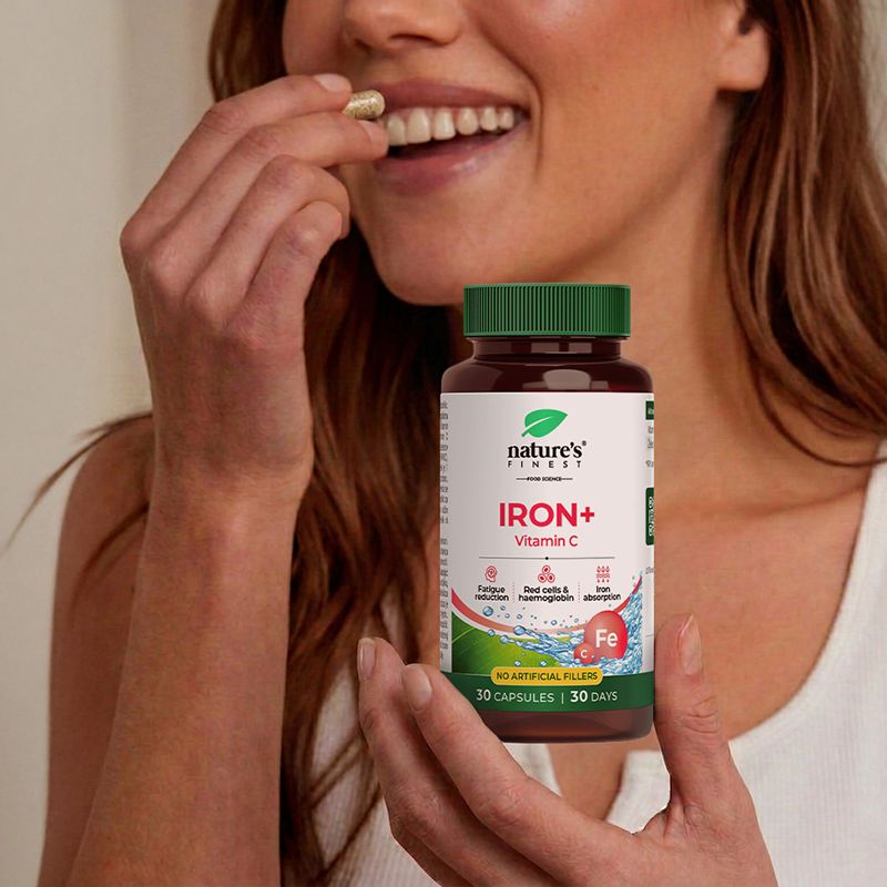 Nature's Finest Eisen + Vitamin C – 30 Kapseln – 14 mg Eisen (100% NRV) + 250 mg Vitamin C