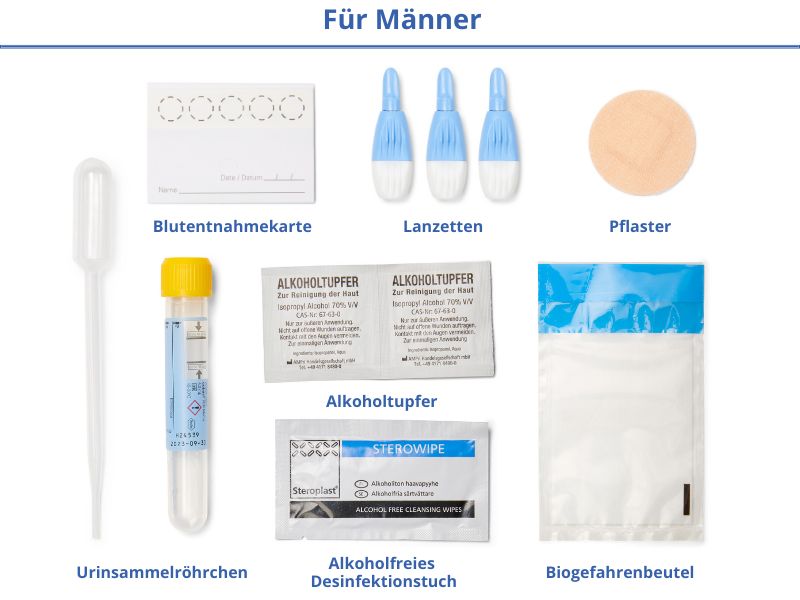 Homed-IQ STI Umfassender Geschlechtskrankheitentest Test für Männer