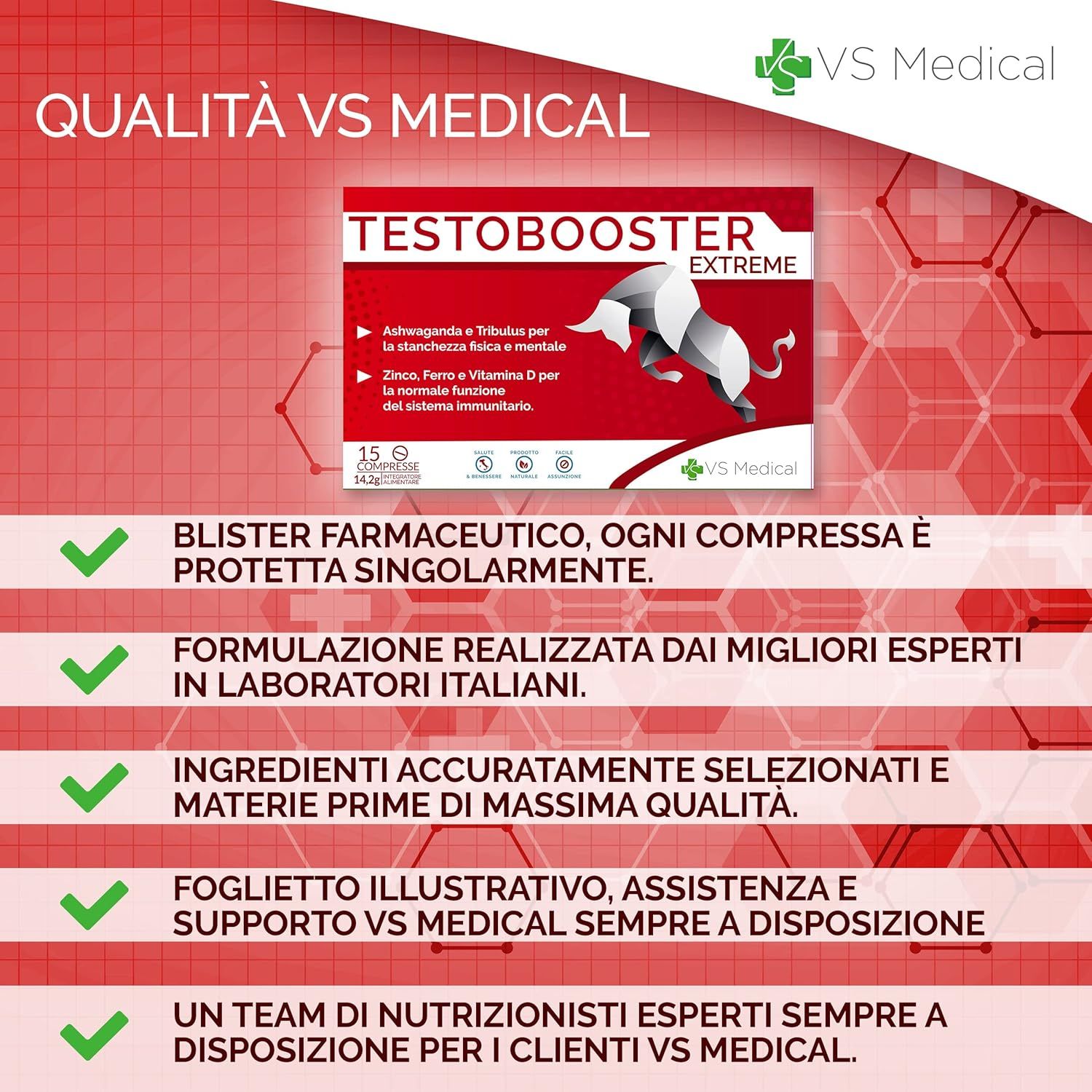 Vitastrong Testobooster Extreme - 15 Tabletten, Tonus & männliche Vitalität