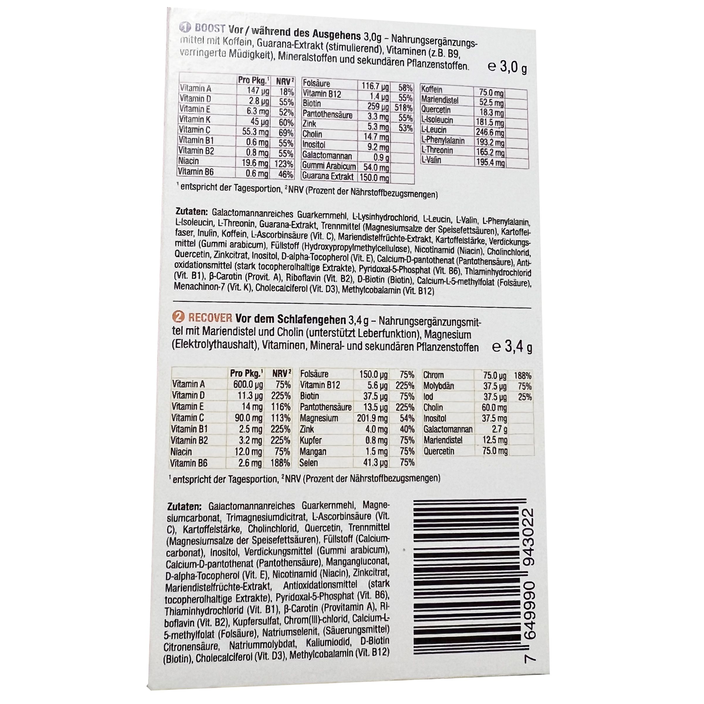 Sunrise Saviour 1+2 - Boost+Recover Mikronährstoffmix - Alkohol-Kater vorbeugen