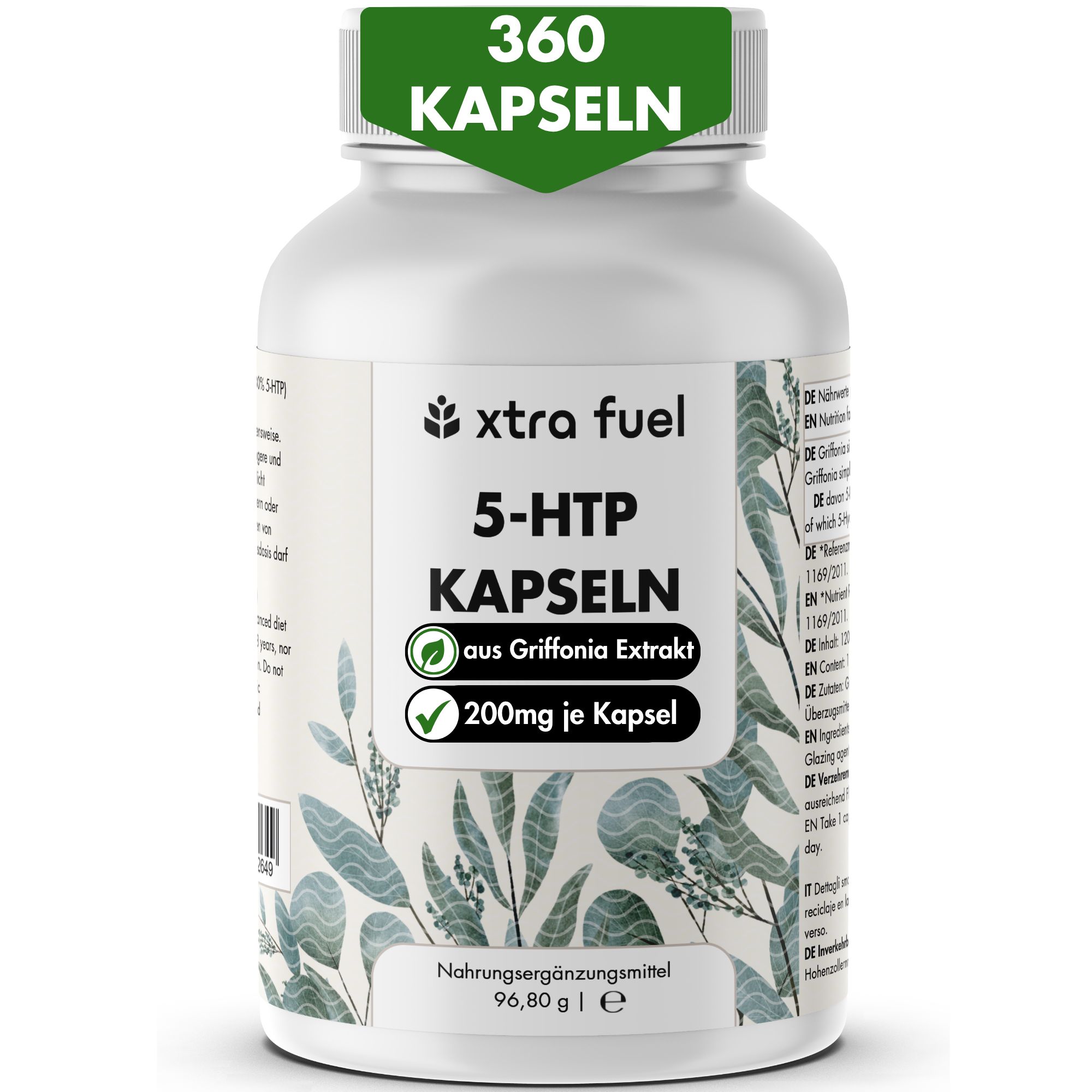 Xtra Fuel 5-Htp 200 - 30% Samen-Extrakt aus Griffonia Simplicifolia 291 g Kapseln