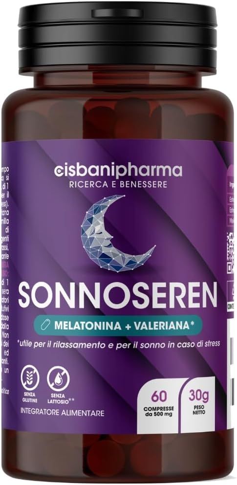 Cisbani pharma Sonnoseren - integratore alimentare con Melatonina e Valeriana