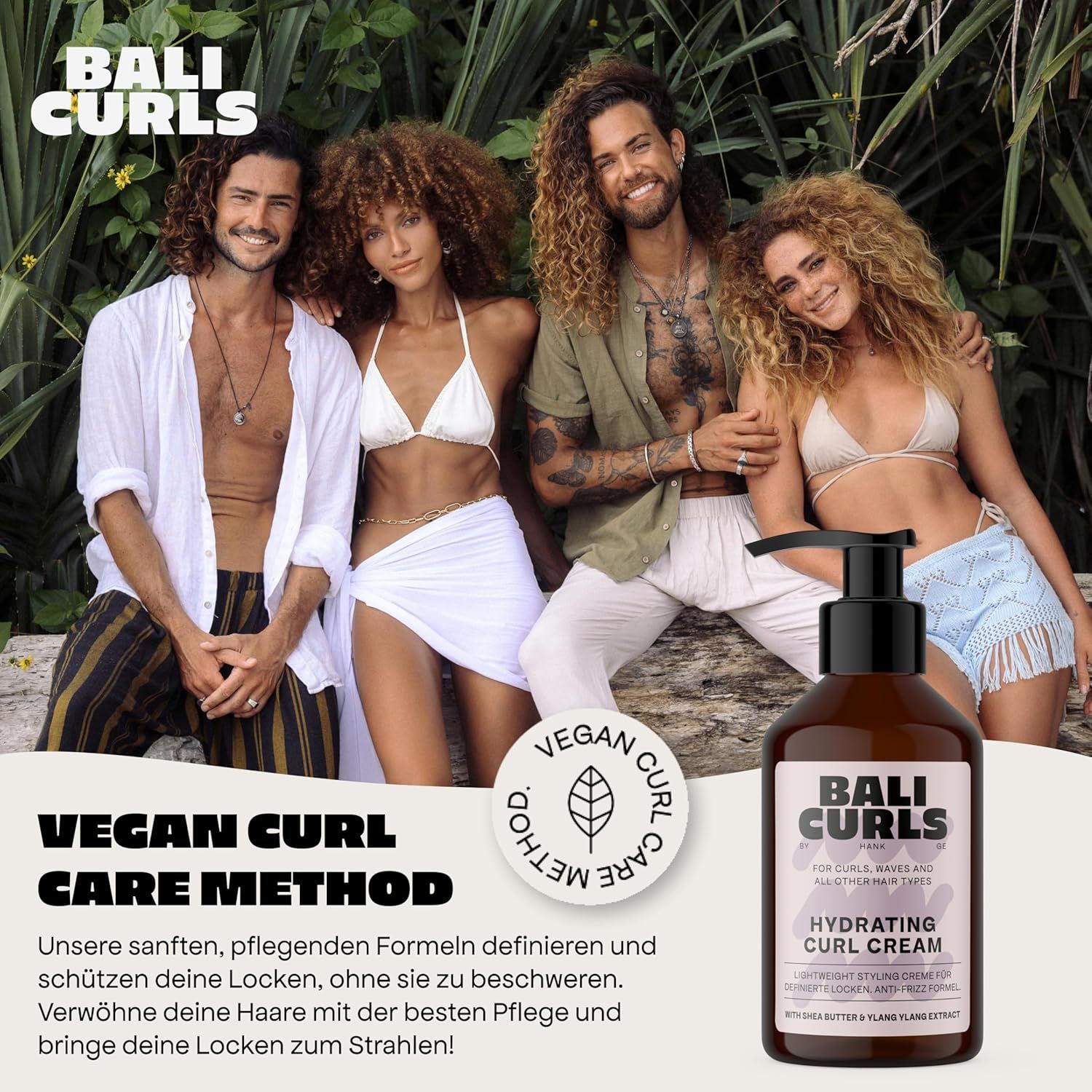 BALI CURLS Haarpflege Locken Set-  Rosemary Tonic, Nourishing Shampoo, Curl Defining, Hydrating Curl