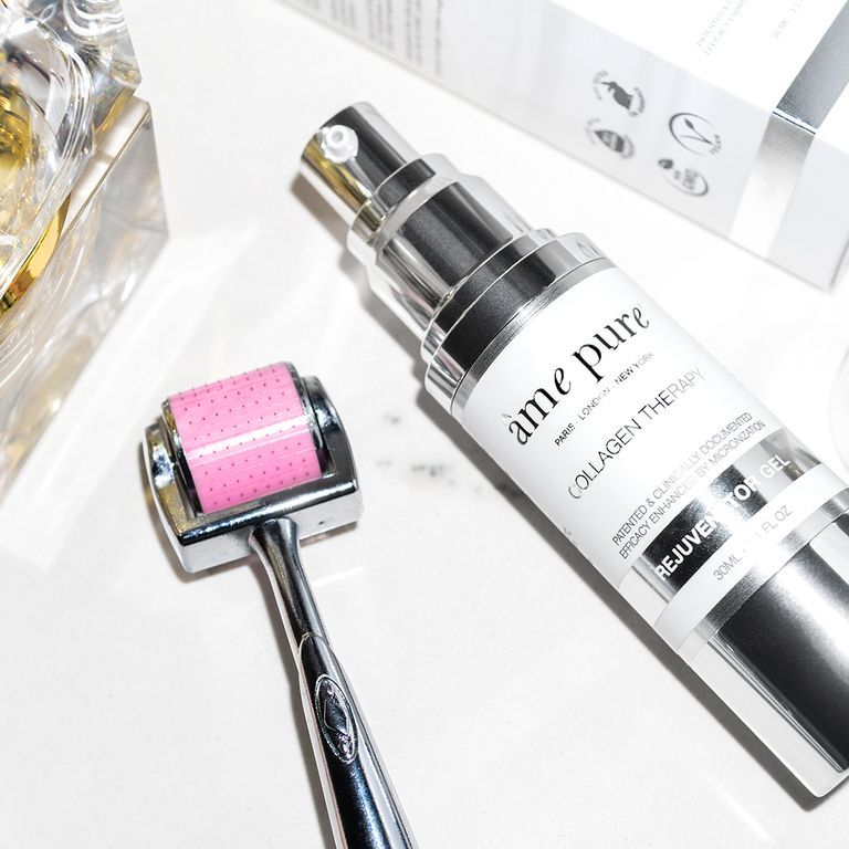 CIT Face Roller und Collagen Therapy Gel Flasche.