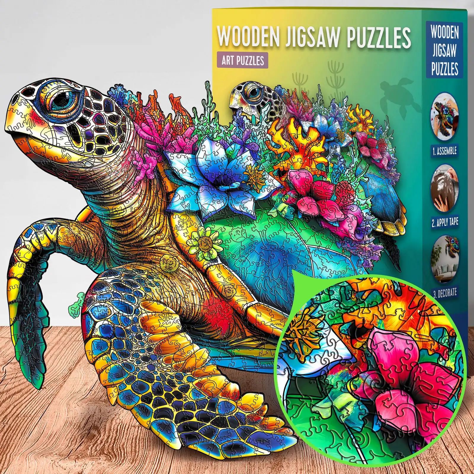 elliot Holzpuzzle Schildkröte L - 500 Teile