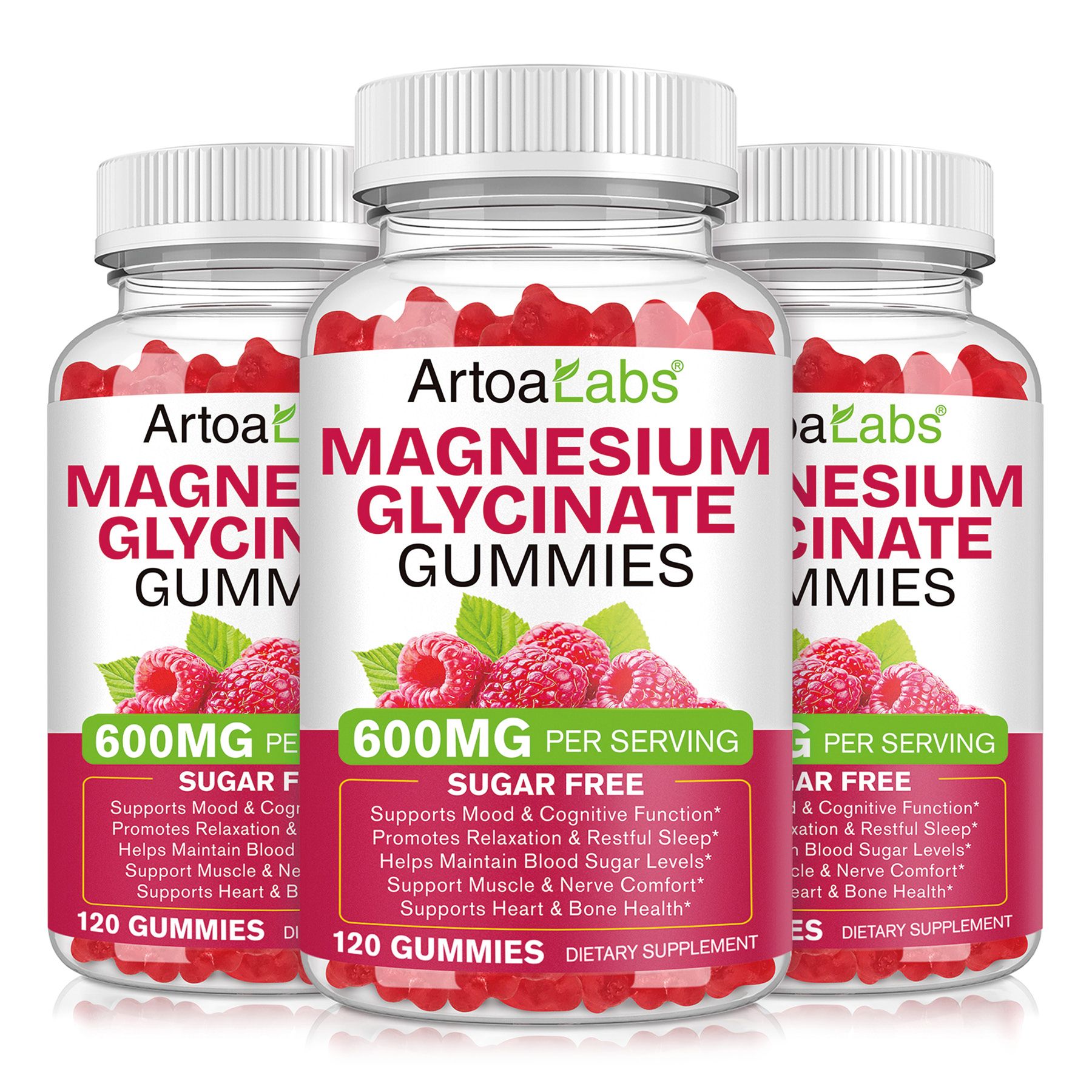 P-Beauty Magnesium Glycinat Gummis 600 mg Hochdosiert für Entspannung und Gesundheit 3x120 St Gummibärchen