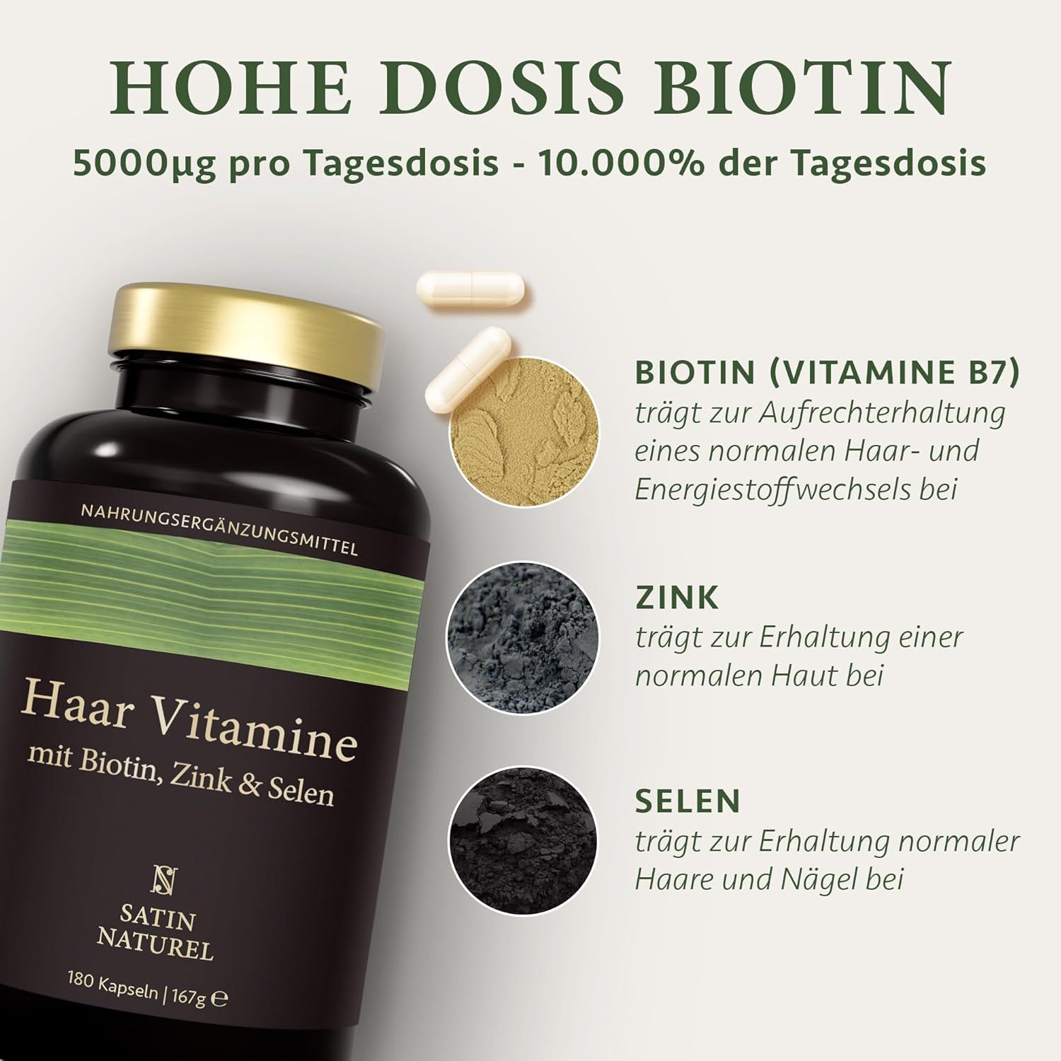 Satin Naturel Haar Vitamine Kapseln