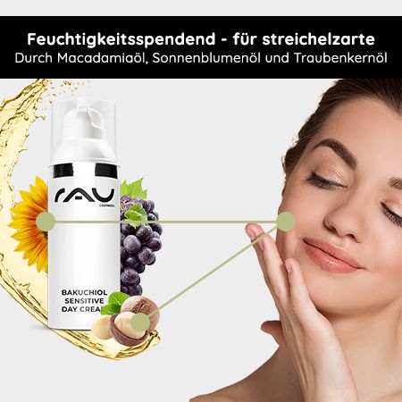 RAU Cosmetics Bakuchiol Sensitive Day Cream leichte Creme sanfte Retinol Alternative