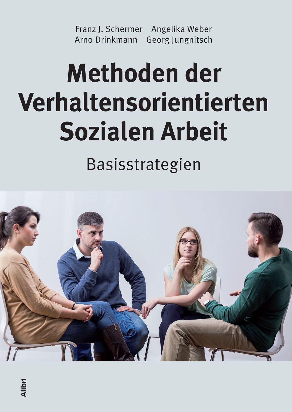 Buchcover: Methoden der Verhaltensorientierten Sozialen Arbeit. Titel, Autorennamen. Personen sitzen im Kreis.