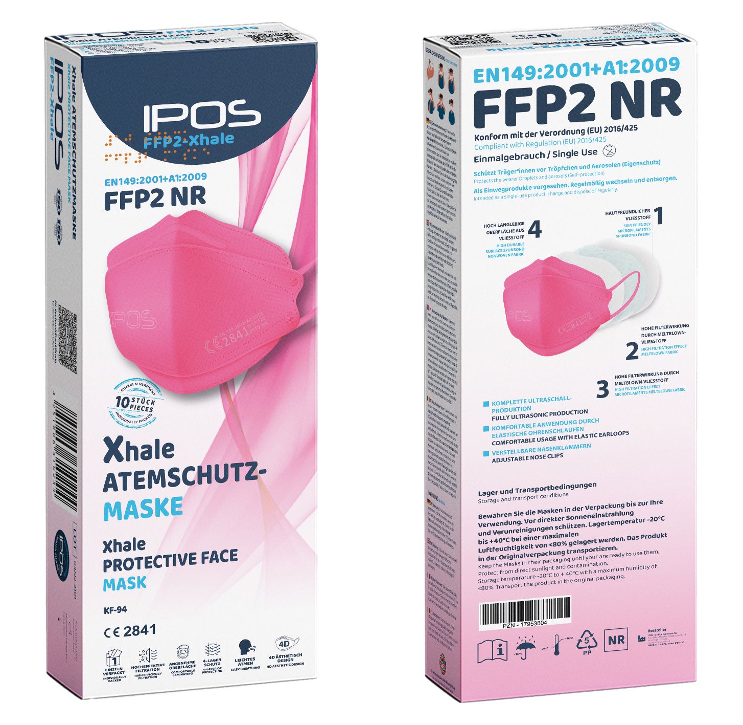 IPOS-FFP2 Xhale Masken einzelverpackt