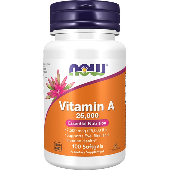 NOW FOODS Vitamina A 25000 UI Morbide