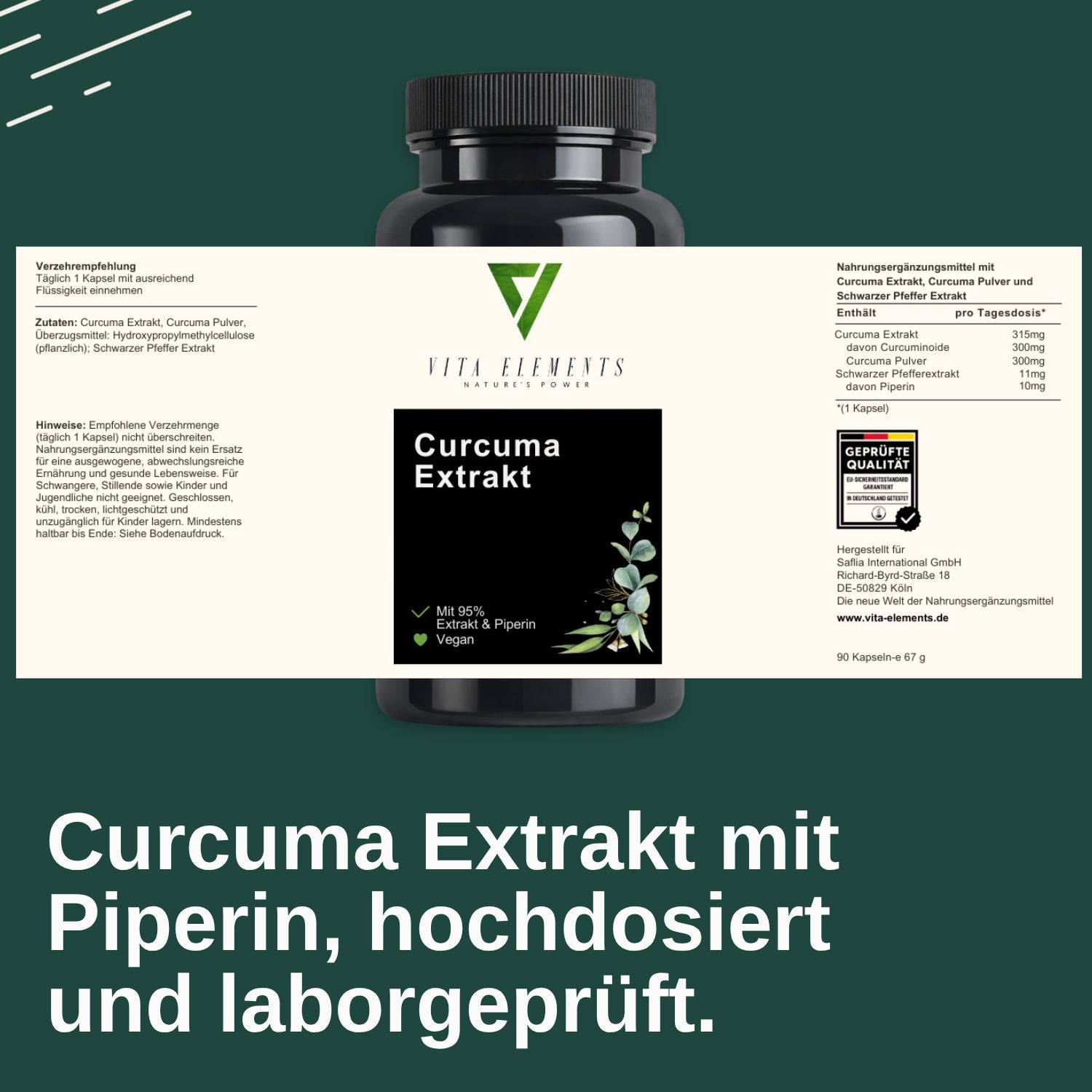 Vita Elements Curcuma Extrakt Kapseln