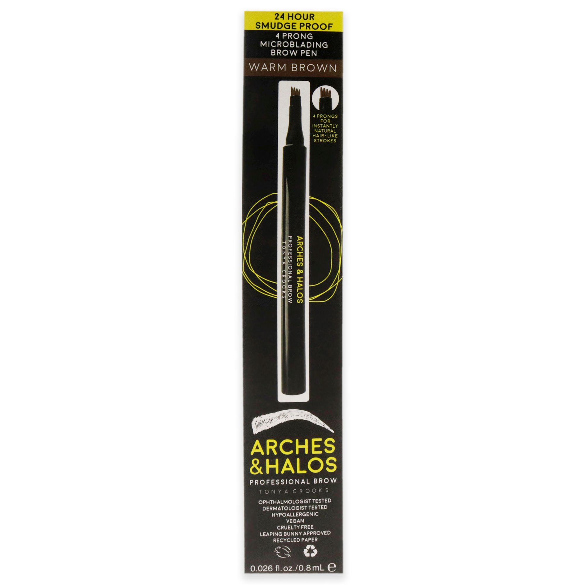 4 Prong Microblading Augenbrauenstift - Warm Brown von Arches and Halos