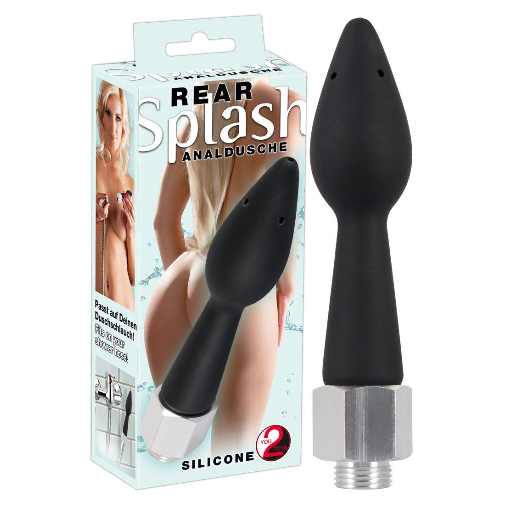 Analplug plus Intimdusche mit Gewinde | Anale Dehnung, Plug mit 5 Löchern, Silikon | You2Toys