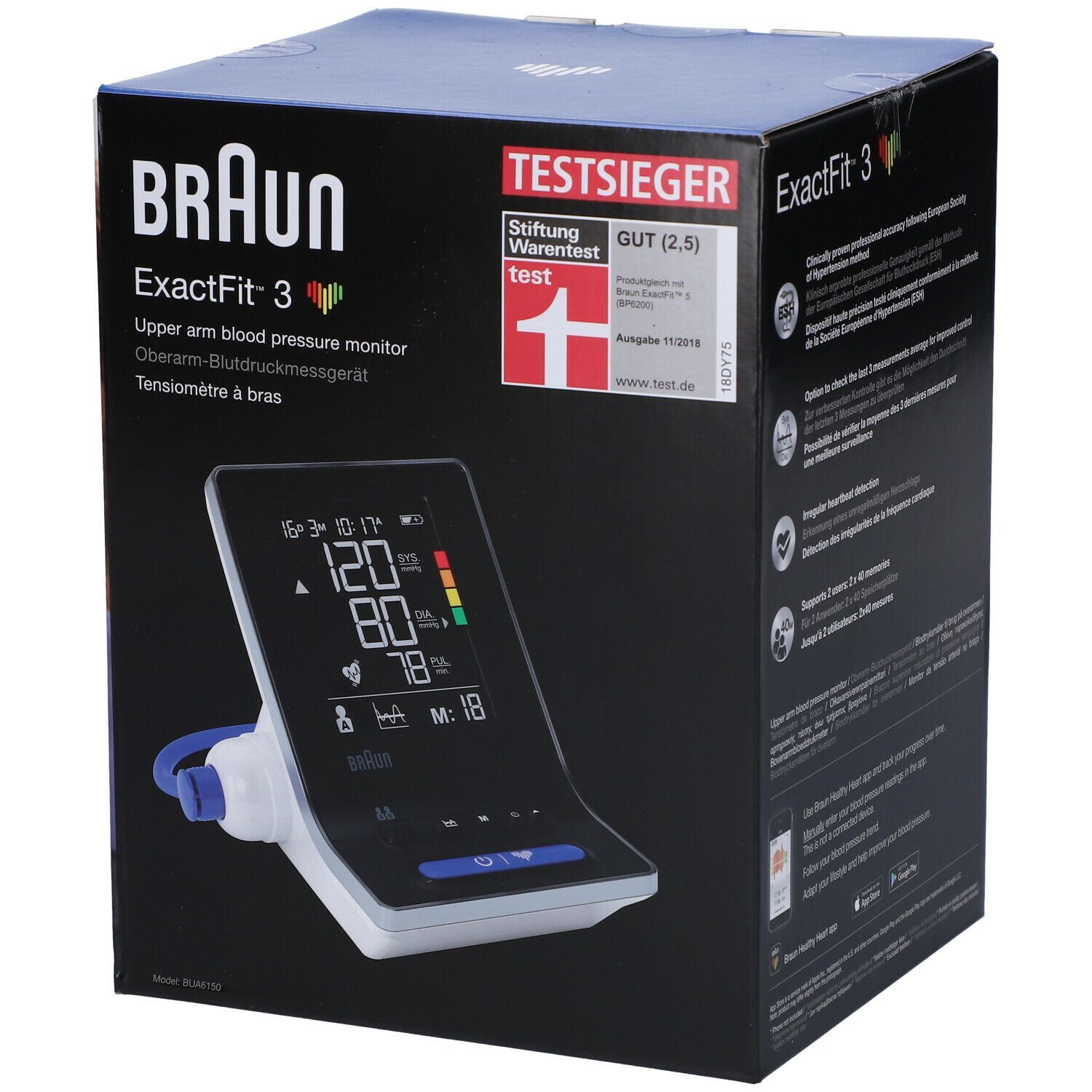 BRAUN Blutdruckmessgerät ExactFit™ 3 1 St - Shop Apotheke