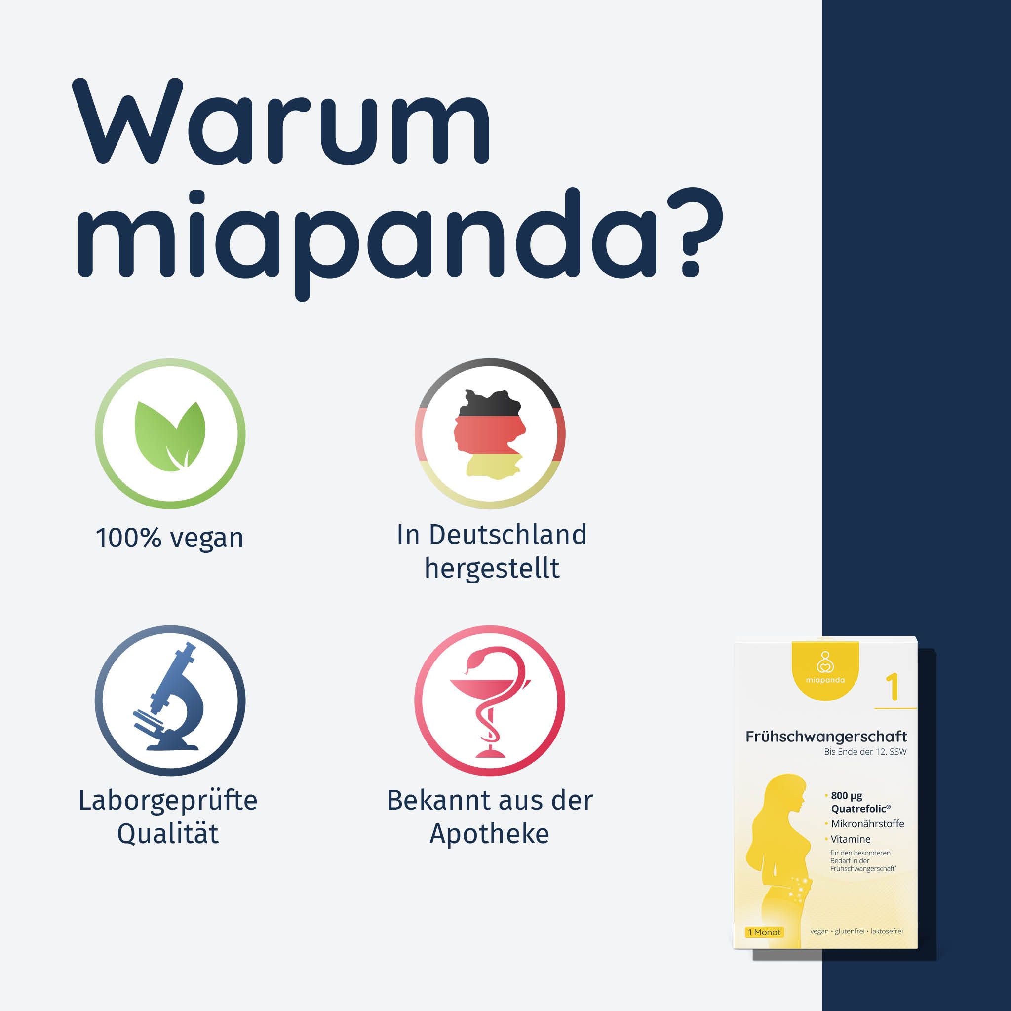 miapanda 1 Frühschwangerschaft Folsäurepräparat