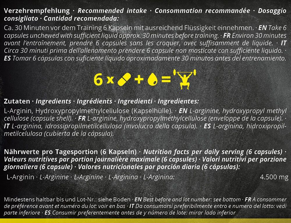 Alphatier L-Arginin Base Kapseln