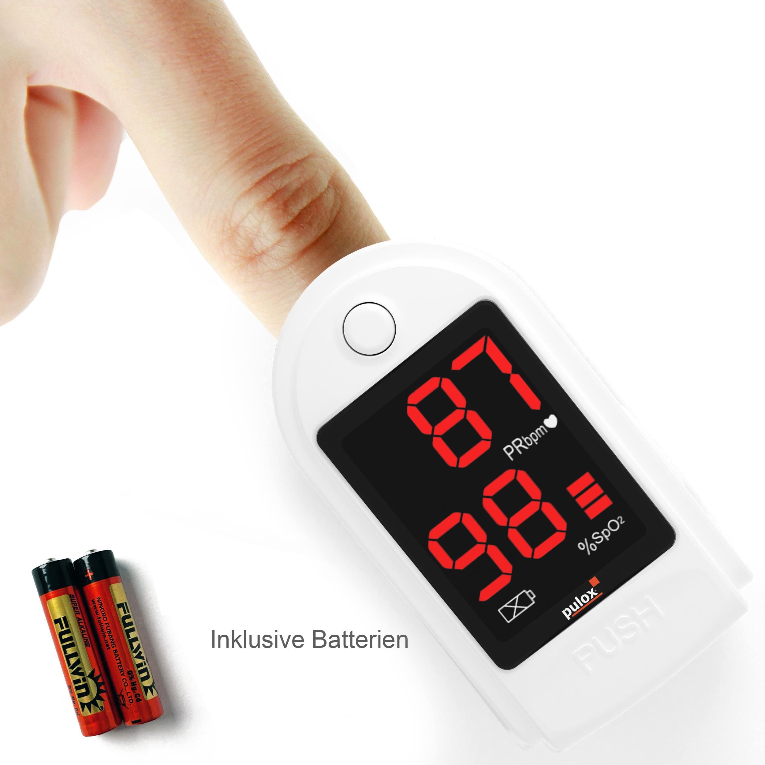 Pulox PO-100 Solo - Finger-Pulsoximeter - Weiß