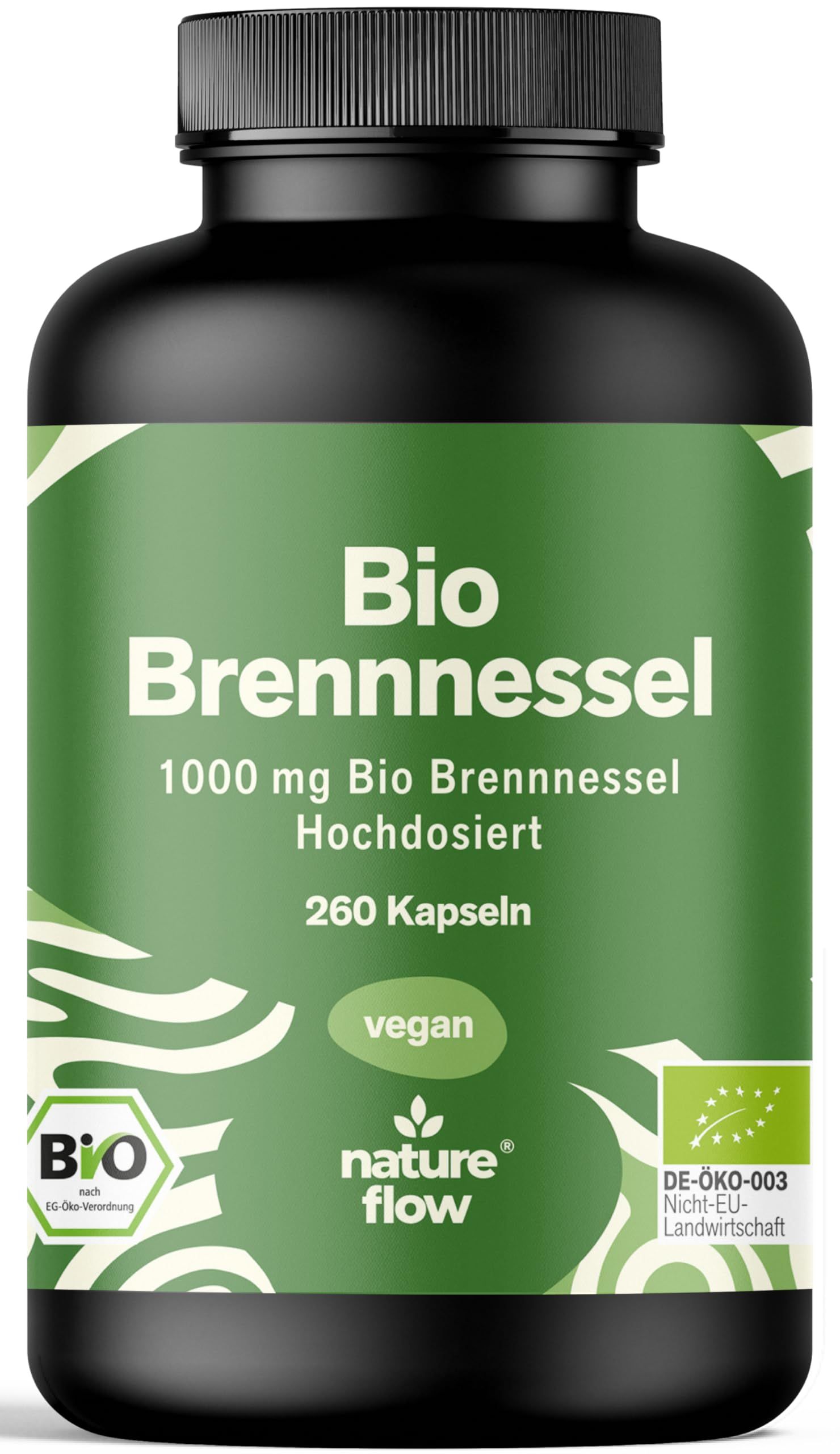 Nature Flow Bio Brennnessel Kapseln Hochdosiert - 260 4 Monate Vorrat 161 g
