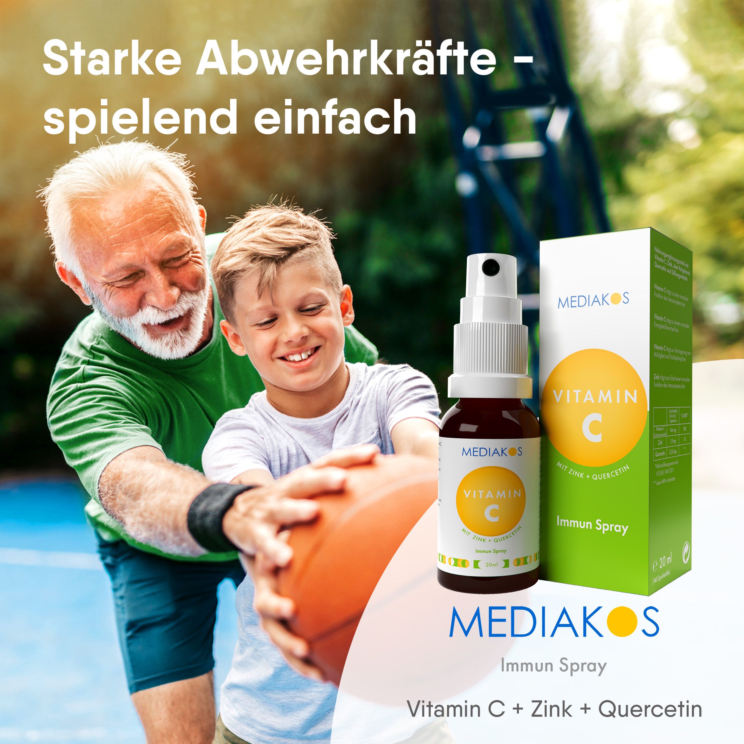 Mediakos® Vitamin C + Zink + Quercetin Immun Spray