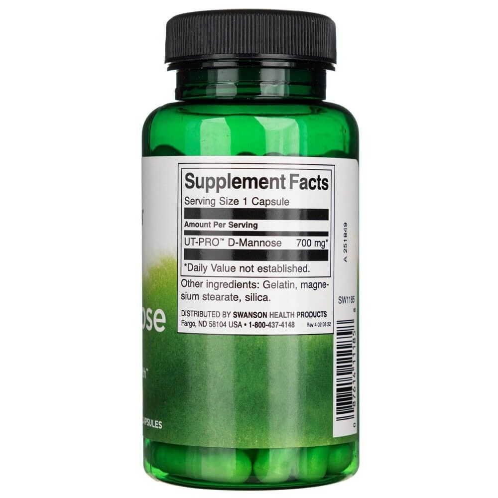 Swanson D-Mannose 700mg Capsules 60 Capsules