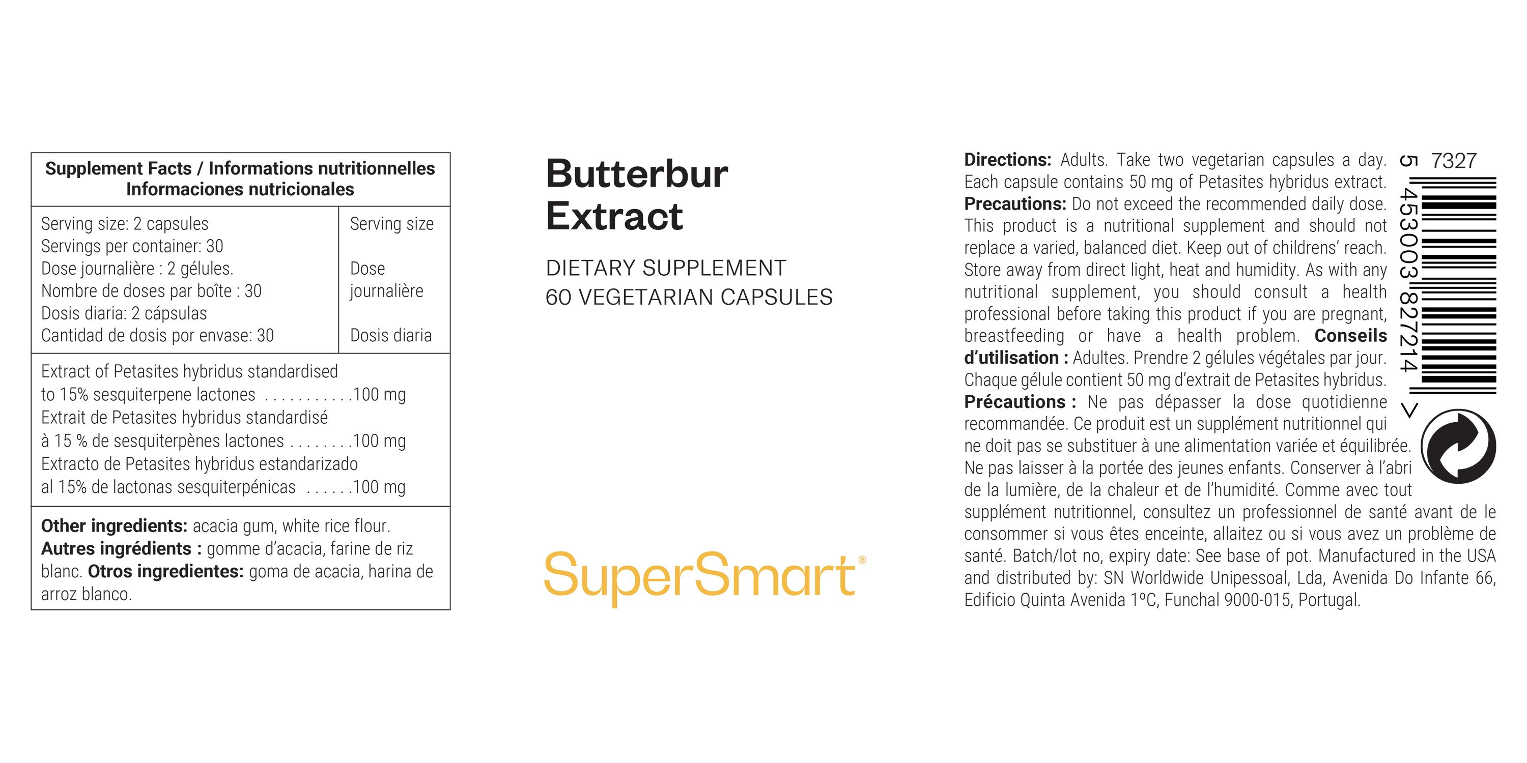 SuperSmart - Butterbur Extract 60 St