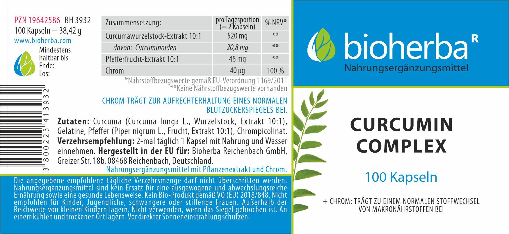 Bioherba Curcumin Complex Kapseln
