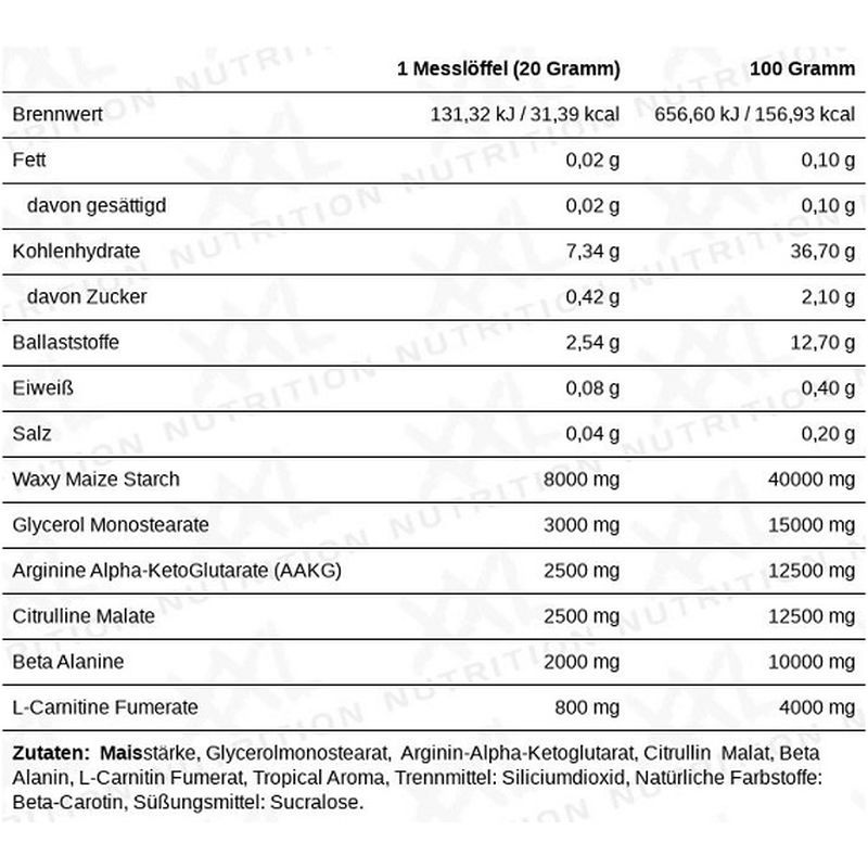 XXL Nutrition Pump'd 600 g