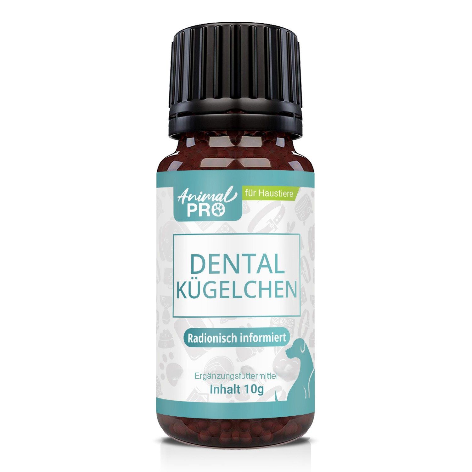 Animal Pro Dental Kügelchen Fläschchen mit 10g Inhalt.