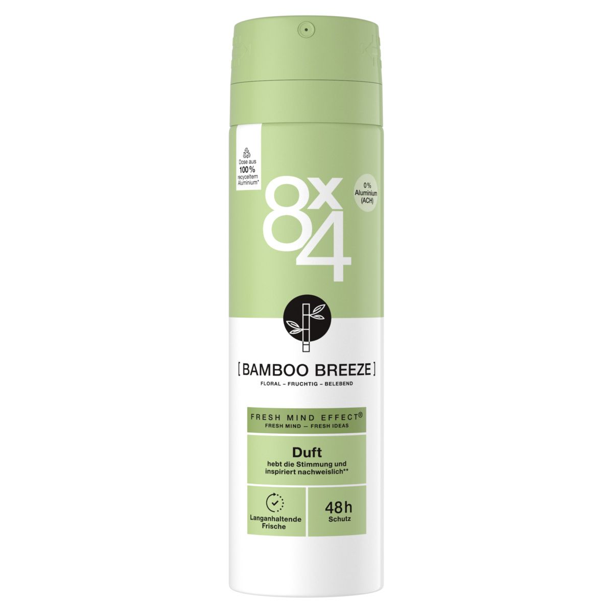 8x4 Deo Spray Bamboo Breeze Fresh Mind Effect® und 48h Schutz