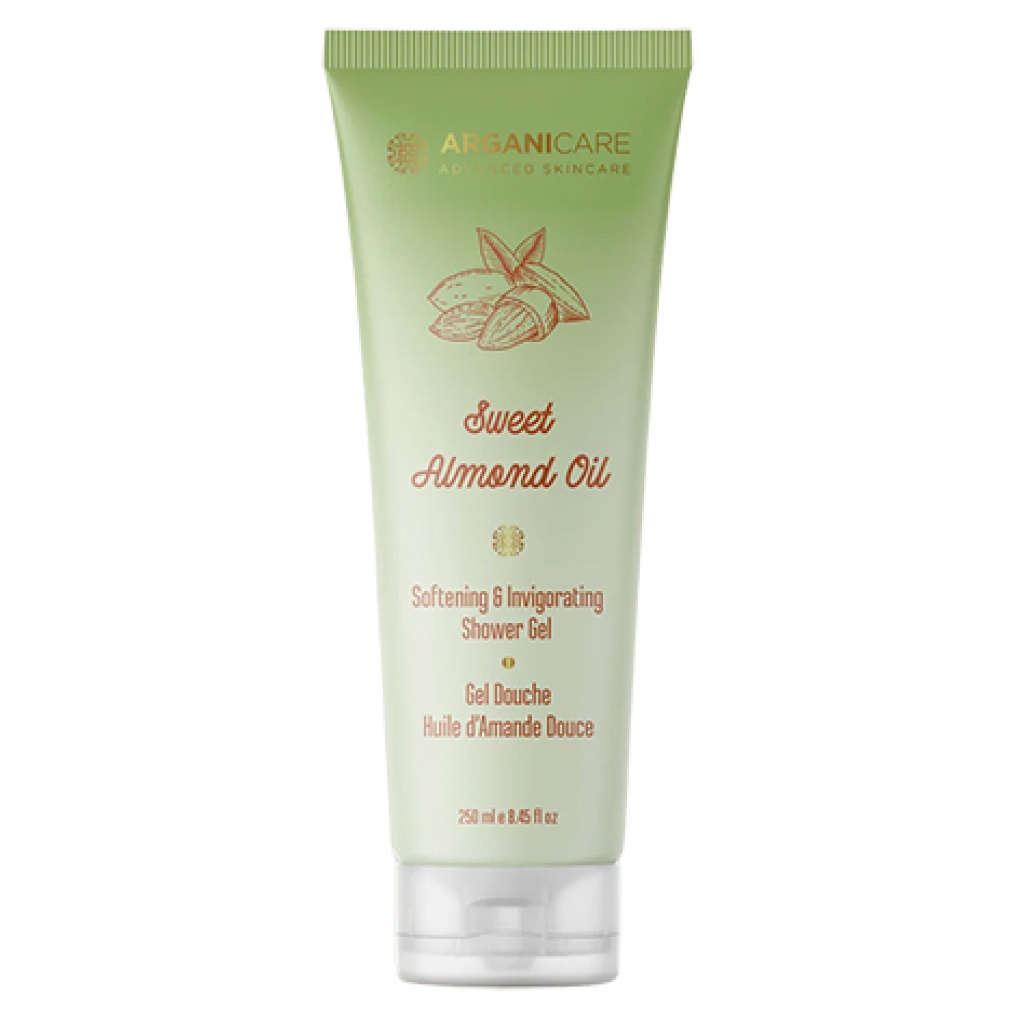 Arganicare Sweet Almond Oil Duschgel Süßmandelöl 7,7x5x20,5 cm