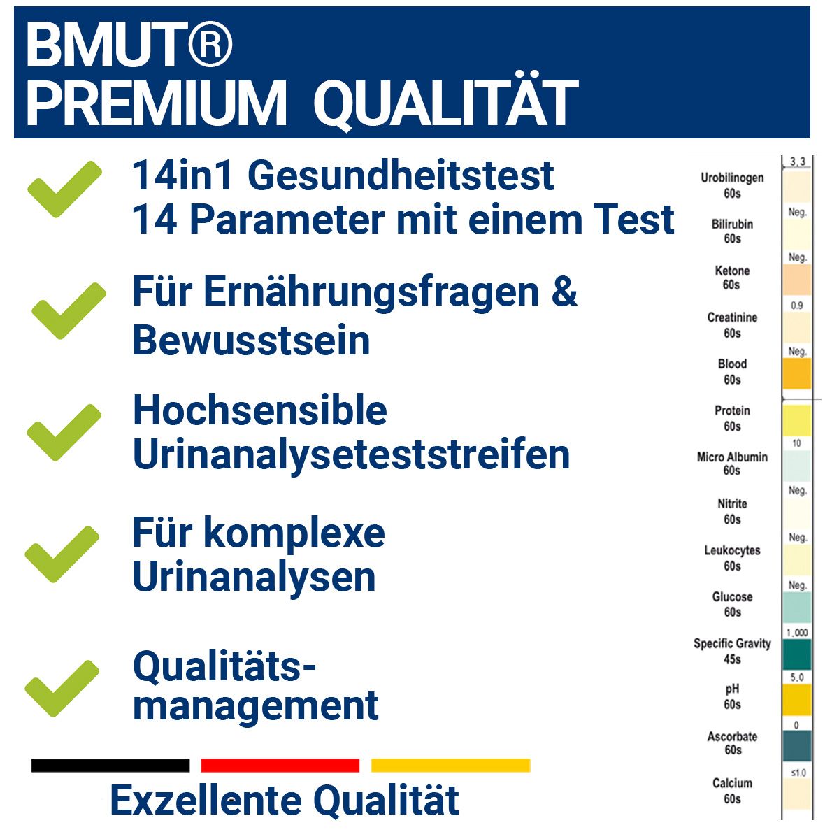 BMUT 14in1 Gesundheitstest für Urin