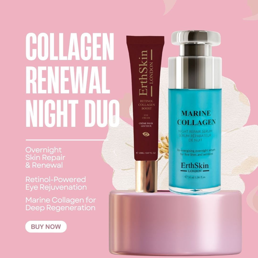 ErthSkin London Marine Collagen Nachtserum + Retinol-Augencreme