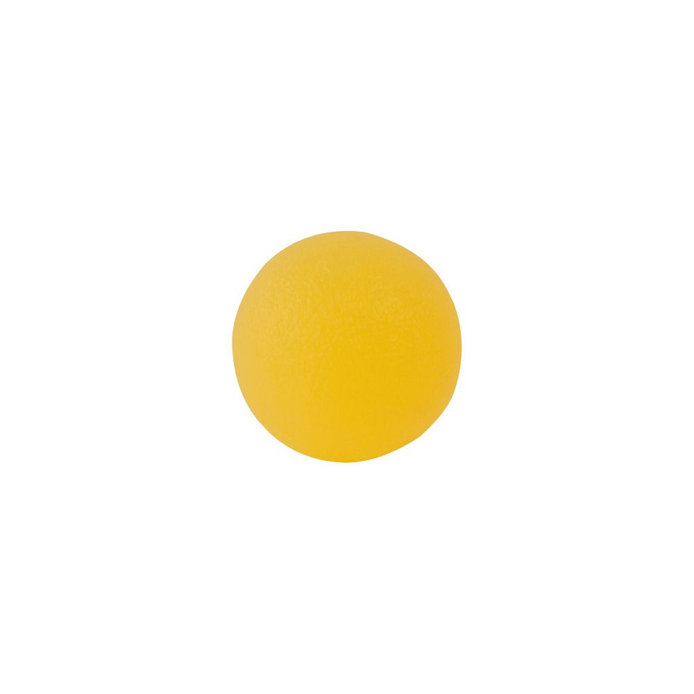 Gelber, runder Ball. Oberfläche strukturiert.