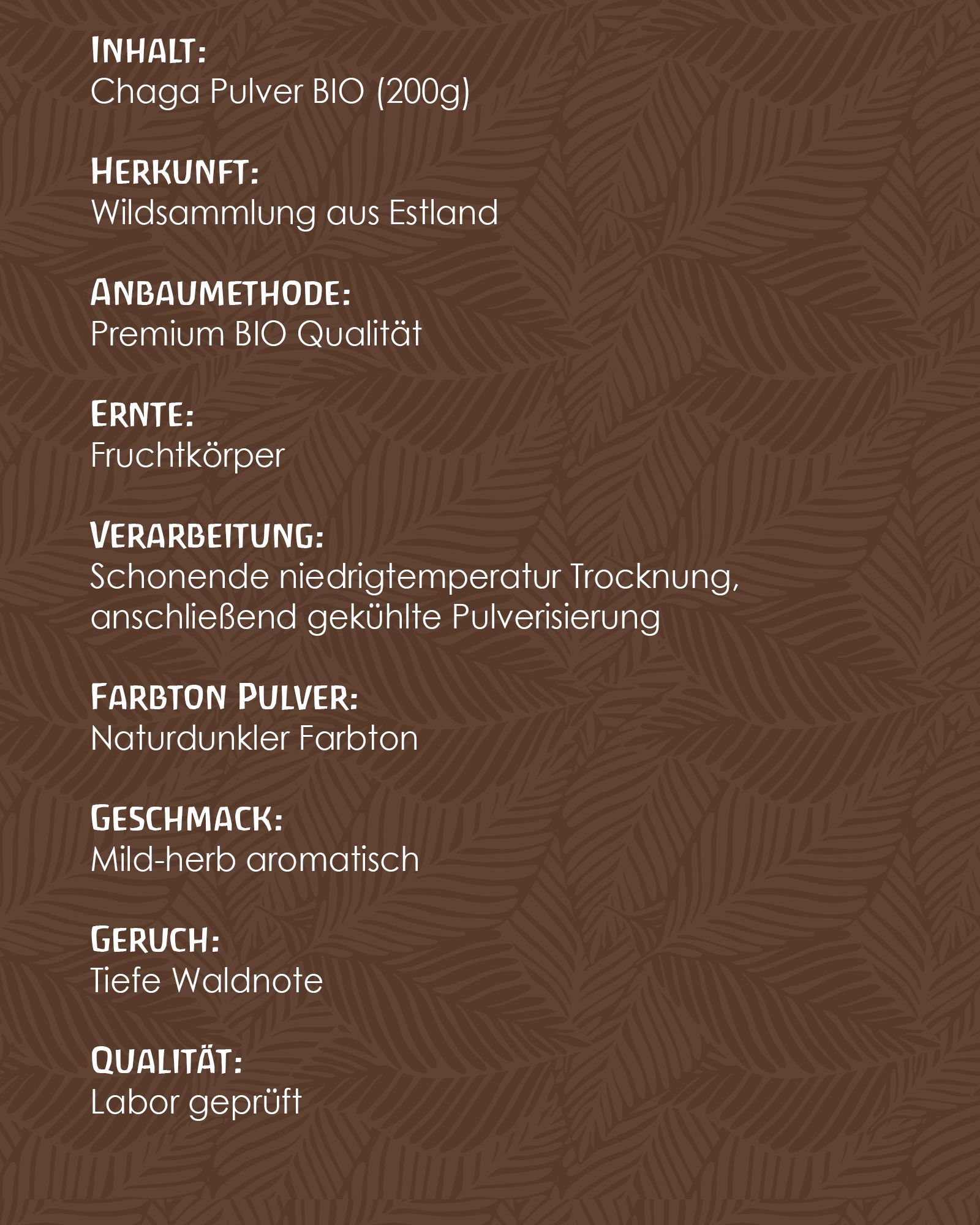 Tausendkraut Chaga Pulver BIO