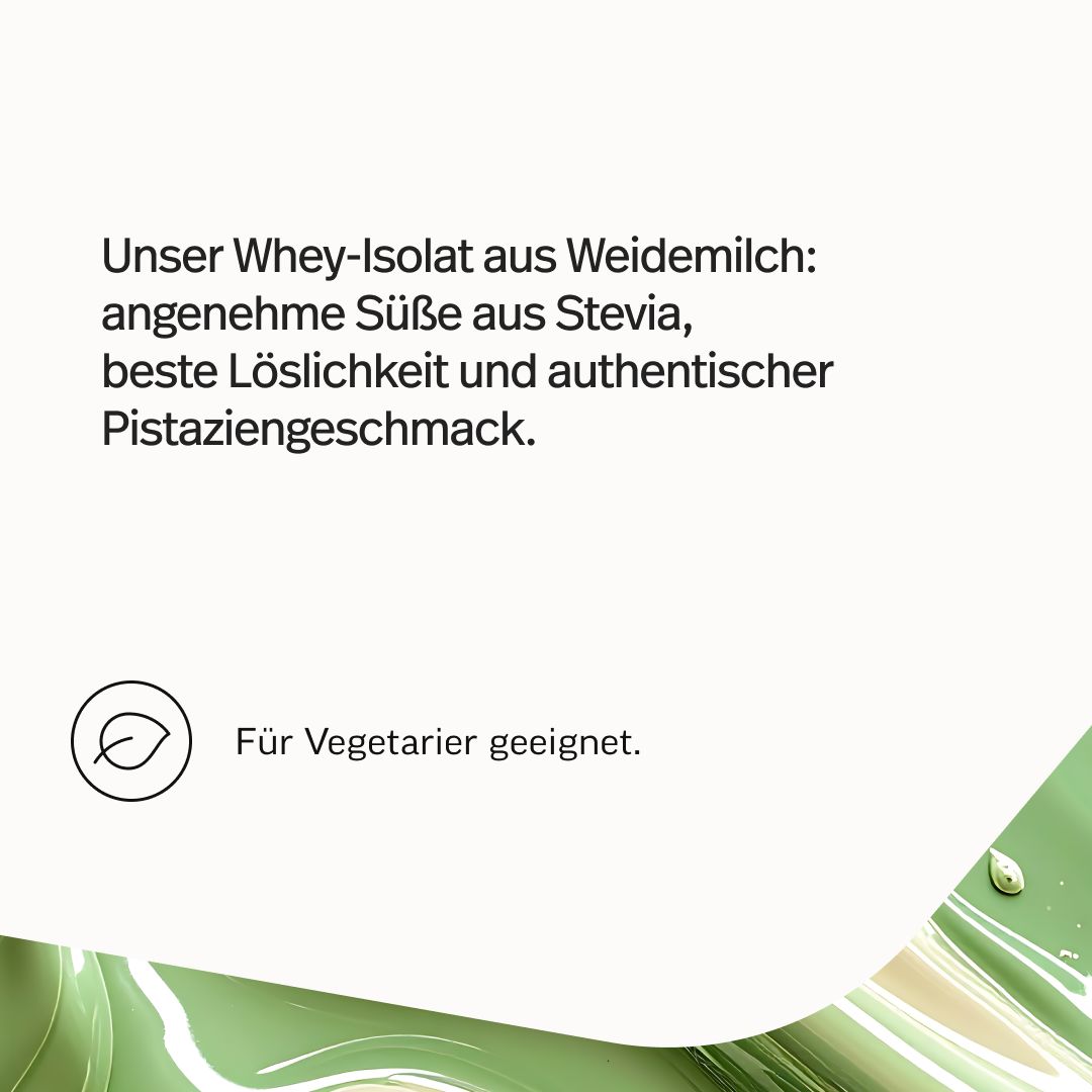 edubily® Whey Protein Isolat aus irischer Weidehaltung Pistazie