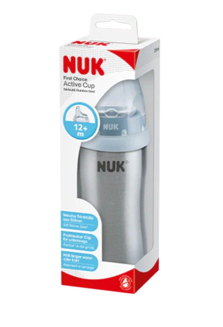 NUK Trinkflasche Active Cup Edelstahl 215ml pink