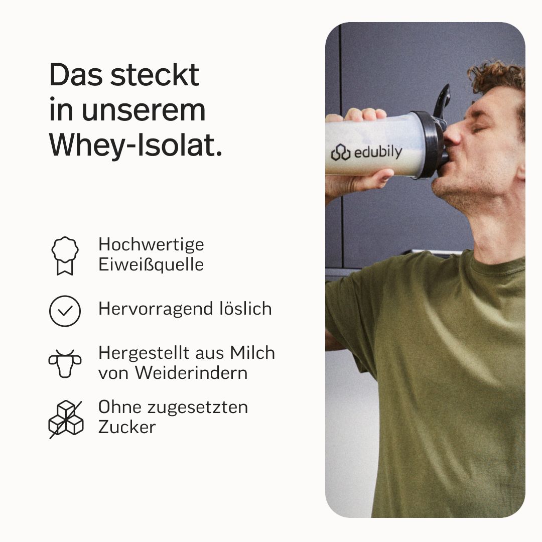 edubily® Whey Protein Isolat aus irischer Weidehaltung Kakao