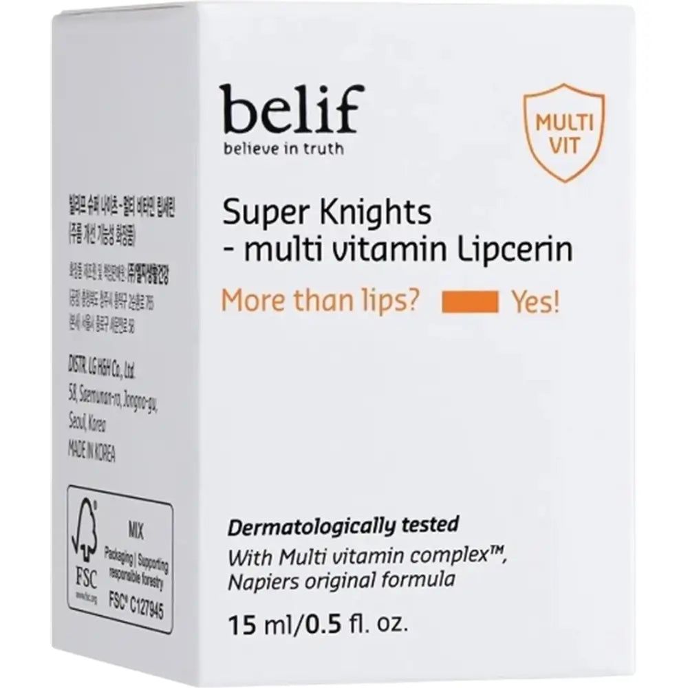 BELIF Super Knights Multi Vitamin Lipcerin – pflegender Lippenbalsam mit sanftem Peeling