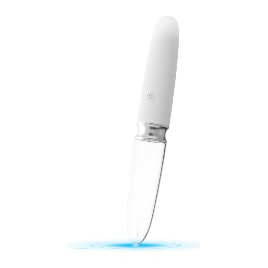 Vibrator „Straight LED Vibrator“ | aus Glas für Temperaturspiele, 10 Vibrationsmodi | Liaison