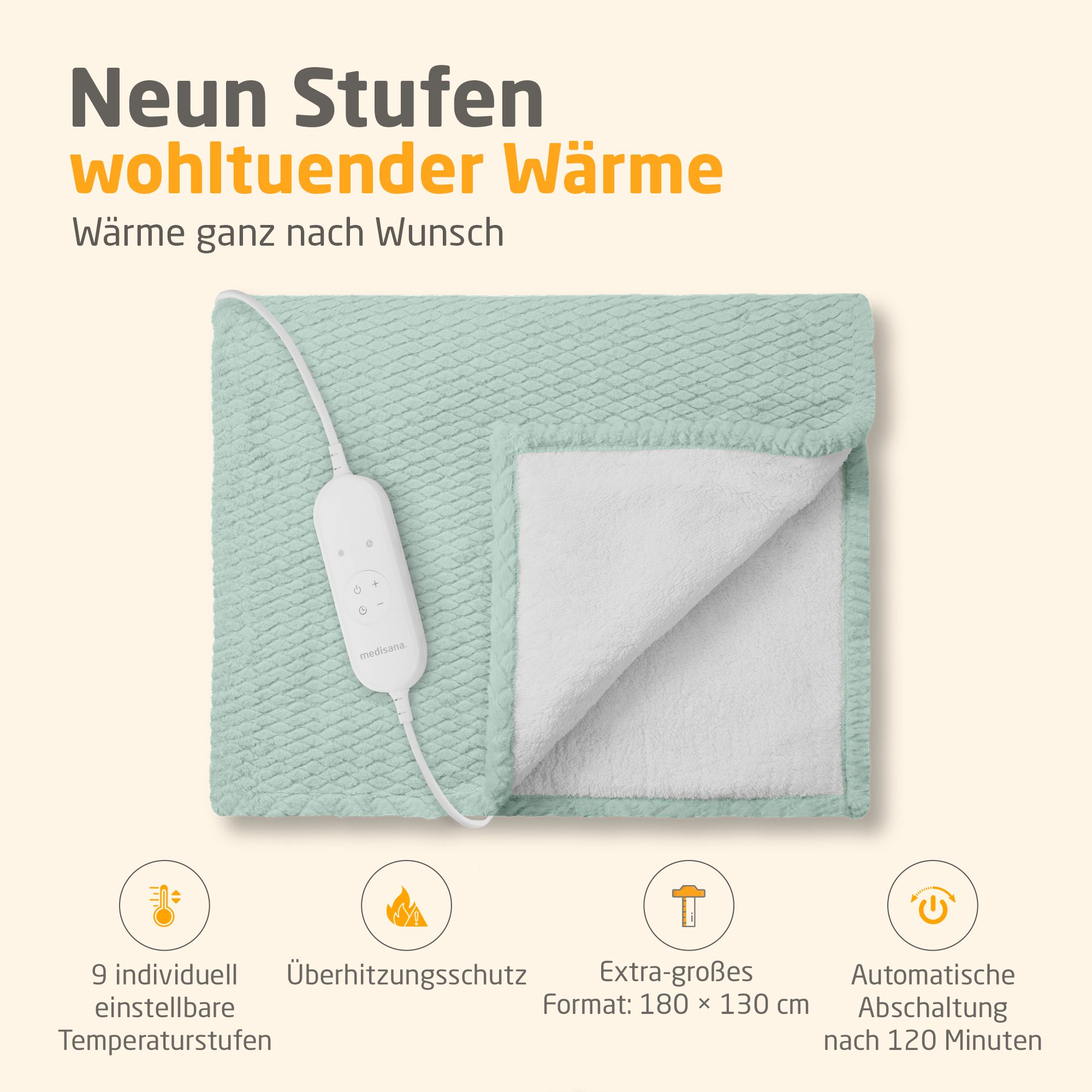 medisana HB 417 - Heizdecke - savage green