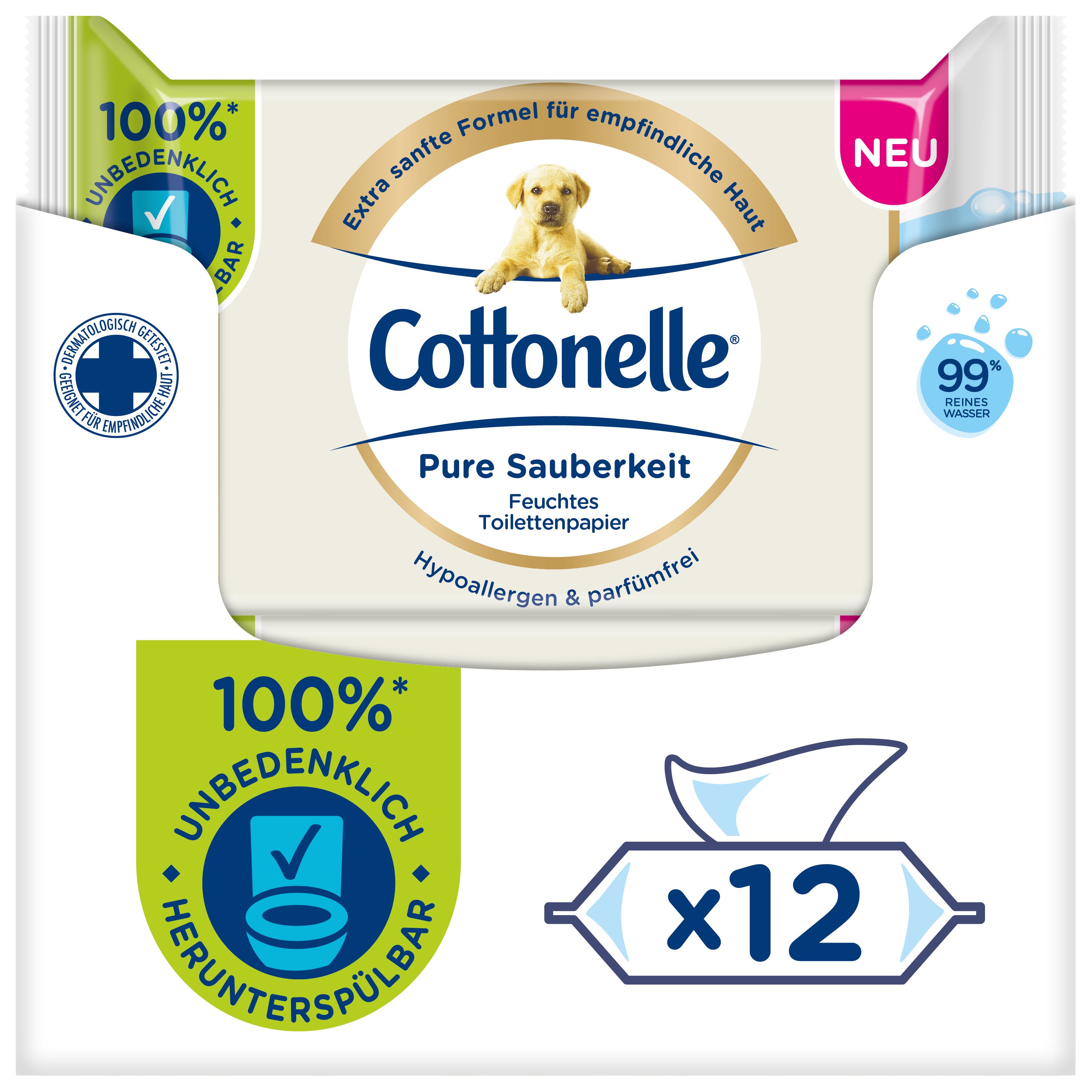 Cottonelle Feuchtes Toilettenpapier Pure Sauberkeit ultra-senstive