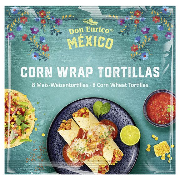 Don Enrico Corn Wrap Tortillas, 8 Mais-Weizentortillas