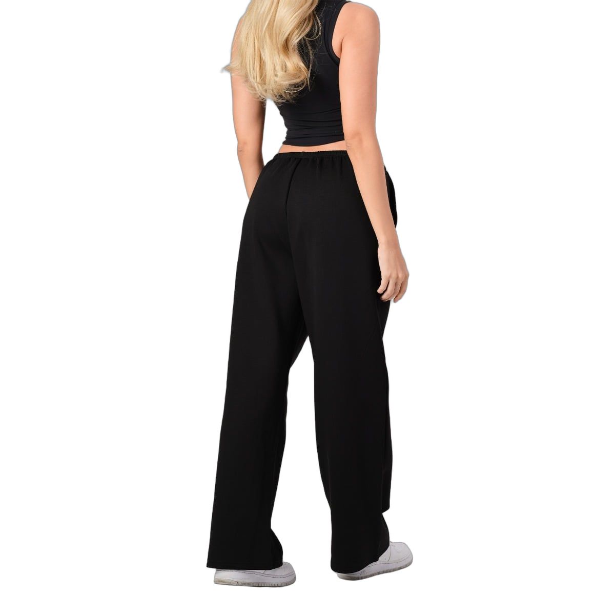 GymBeam Jogger Damen oversized mit Kordelzug und Taschen Black
