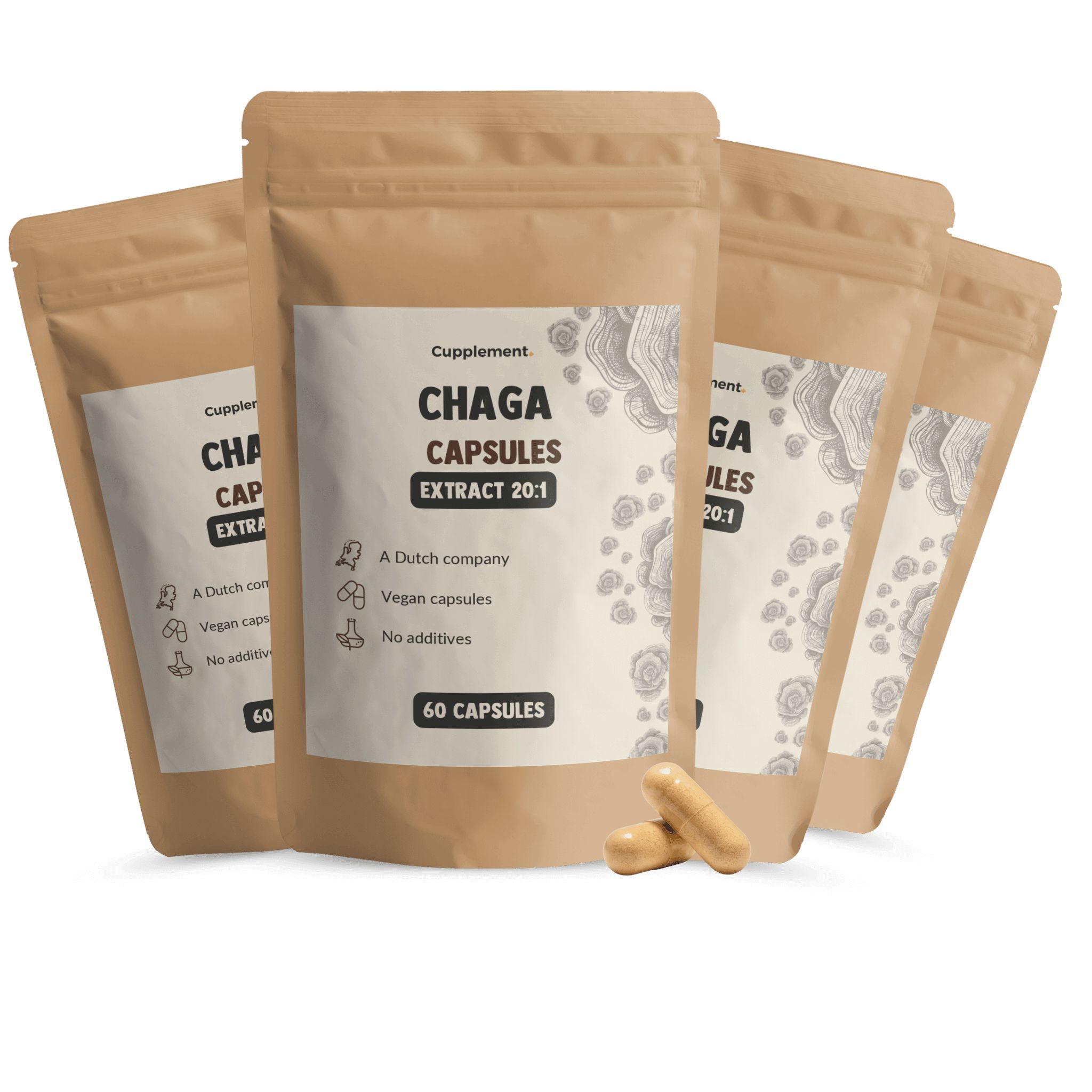 Cupplement® - Chaga-Extrakt Kapseln 400 mg Multipack 240 St