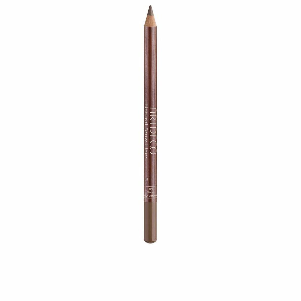 Brauner Augenbrauenstift. Spitze und Stiftende sind sichtbar. Aufschrift: ARTDECO Natural Brow Liner.