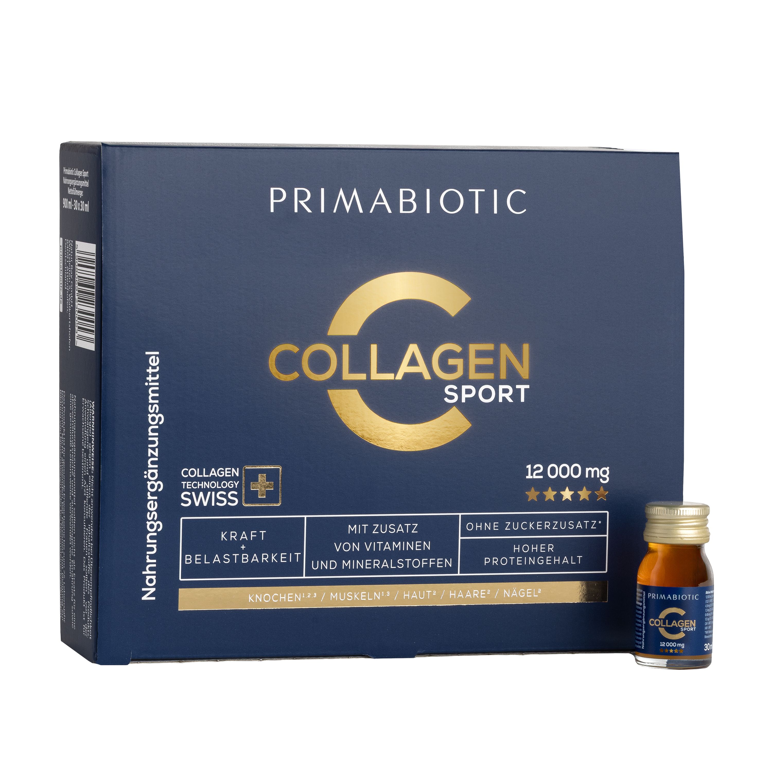 Kollagen Trinkampullen – Primabiotic Collagen Sport 12000 mg mit Orthokieselsäure 60 St